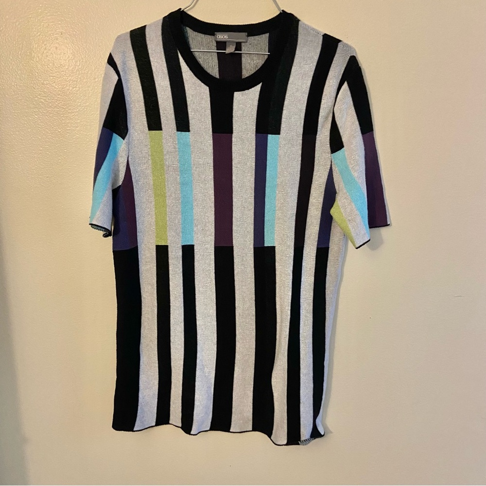 ASOS Black and White multi color  Knit Sweater Medium